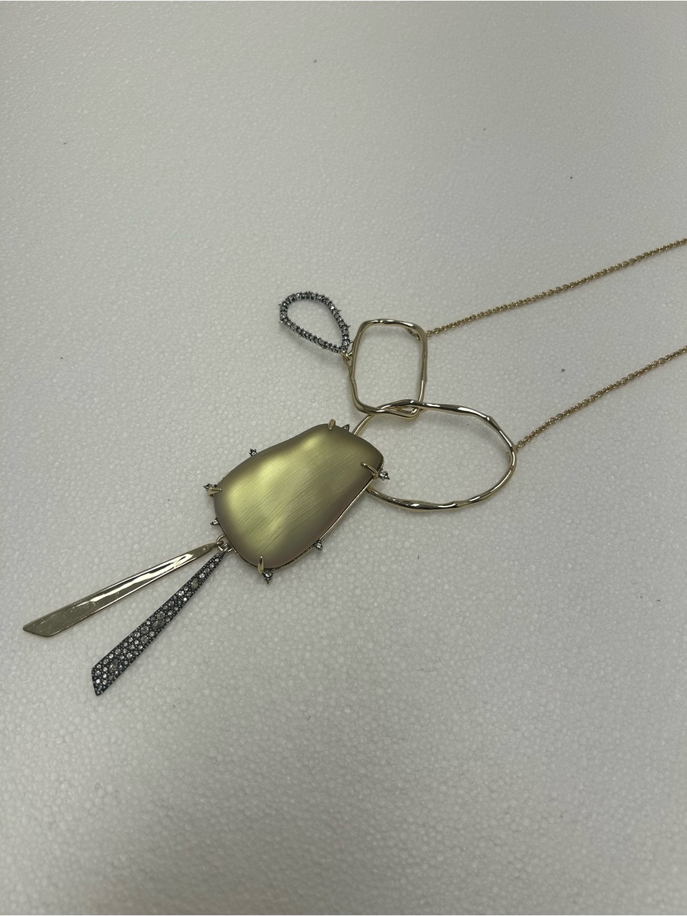 Alexis Bittar Gold-Tone Necklace with Champagne and Clear Crystal Accents - Picture 4 of 7